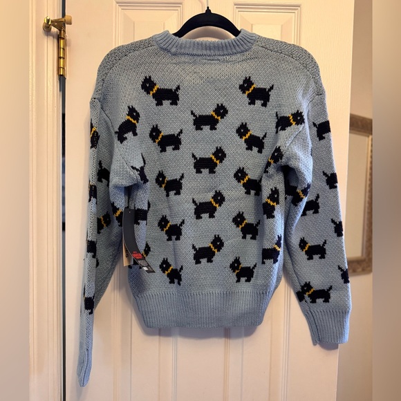 NWT Stranger Things Season 5 Erica Scottie Dog Sweater XS Blue No Boundaries - Picture 8 of 11